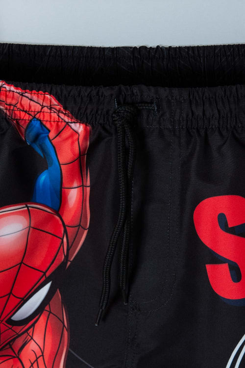 PANTALONETA DE BAÑO DE SPIDER-MAN CON CORDÓN NEGRA PARA NIÑO