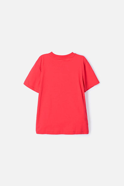 CAMISETA DE SPIDER-MAN MANGA CORTA ROJA PARA NIÑO