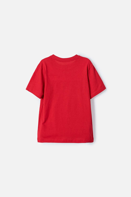 CAMISETA DE SPIDER-MAN ROJA MANGA CORTA PARA NIÑO