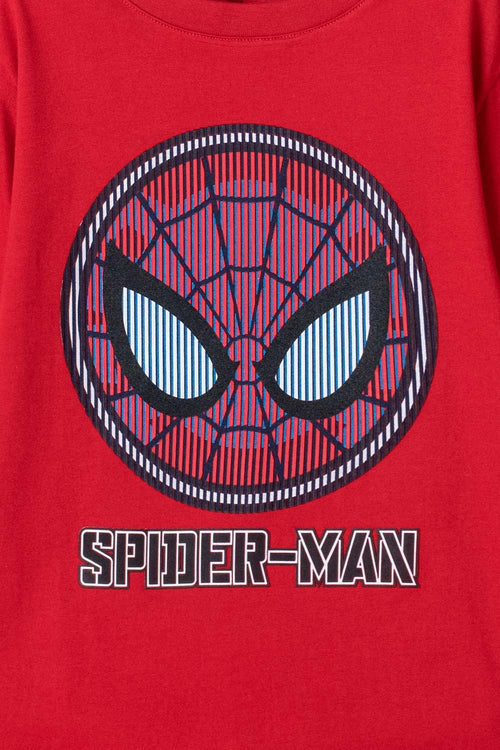 CAMISETA DE SPIDER-MAN ROJA MANGA CORTA PARA NIÑO