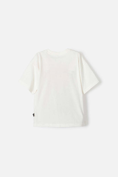 CAMISETA DE MINNIE MOUSE MANGA CORTA MARFIL PARA NIÑA