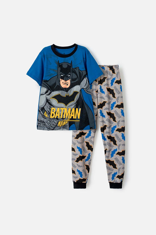BOY'S BLUE SHORT SLEEVE BATMAN PAJAMAS
