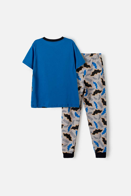 BOY'S BLUE SHORT SLEEVE BATMAN PAJAMAS