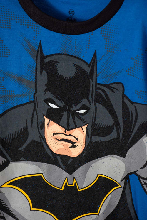 BOY'S BLUE SHORT SLEEVE BATMAN PAJAMAS
