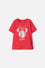 CAMISETA DE MINNIE MOUSE MANGA CORTA ROJA PARA NIÑA