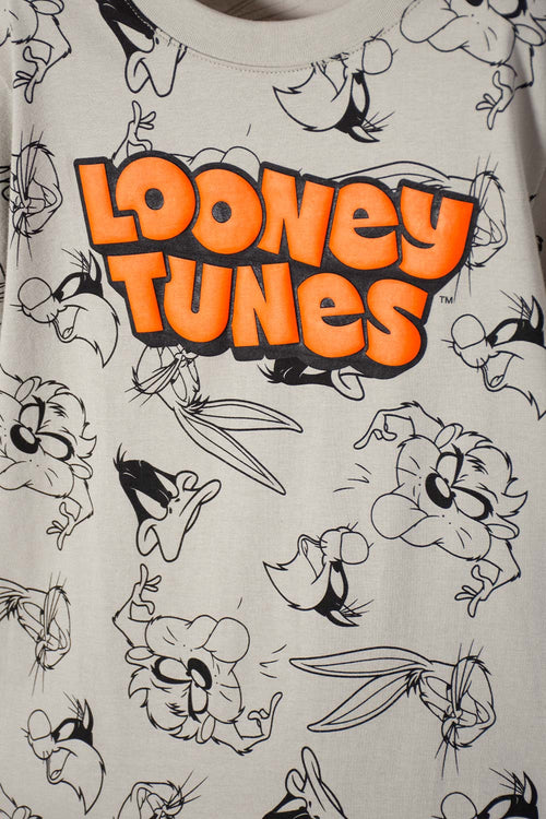 LOONEY TUNES SHORT-SLEEVED OLIVE GREEN T-SHIRT FOR BOYS