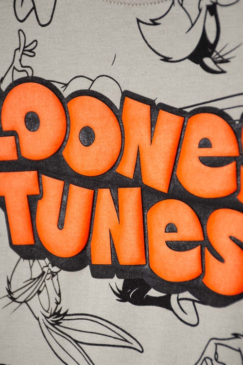 LOONEY TUNES SHORT-SLEEVED OLIVE GREEN T-SHIRT FOR BOYS