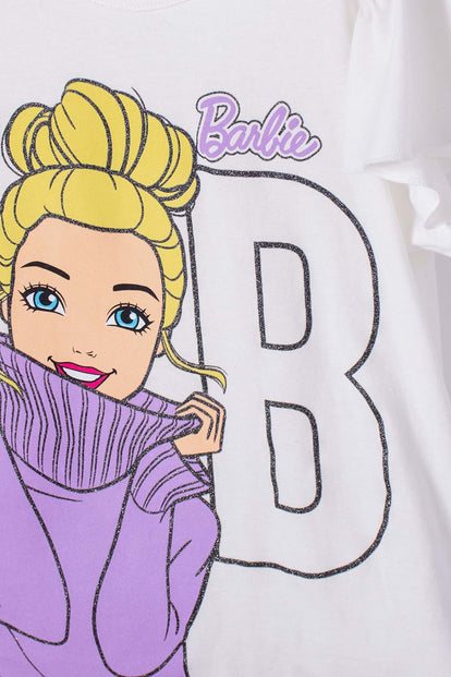 CAMISETA DE BARBIE MARFIL CON BOLERO EN MANGA PARA NIÑA