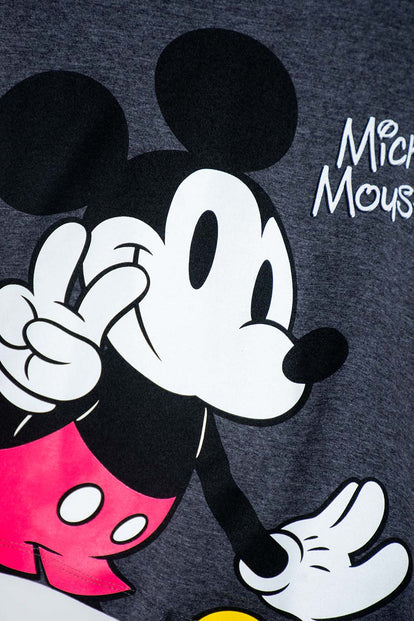 CAMISETA DE MICKEY MOUSE MANGA CORTA NEGRA PARA NIÑA