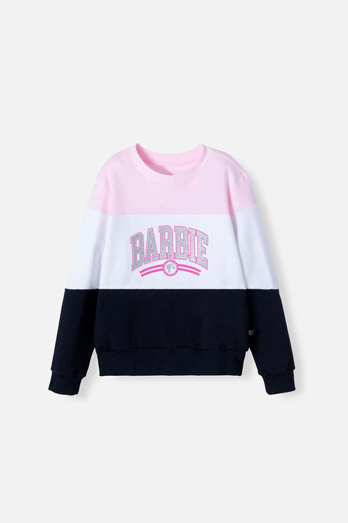 BUZO DE BARBIE CERRADO MULTICOLOR PARA NIÑA