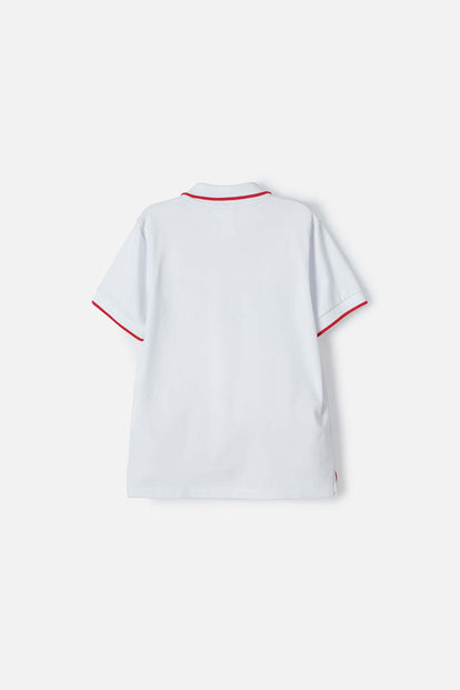 CAMISETA TIPO POLO DE LA NASA BLANCA PARA NIÑO