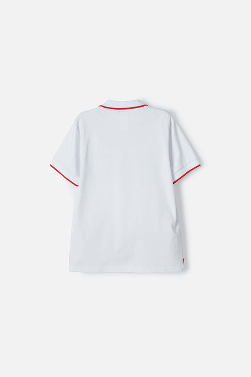 CAMISETA TIPO POLO DE LA NASA BLANCA PARA NIÑO