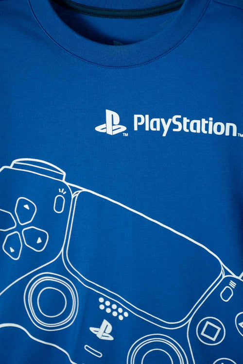 BOY'S BLUE PLAYSTATION SHORT SLEEVE T-SHIRT