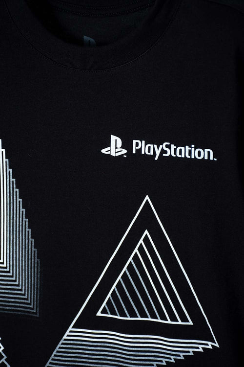BOY'S BLACK SHORT SLEEVE PLAYSTATION T-SHIRT
