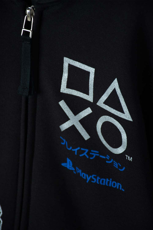 BOY'S BLACK PLAYSTATION ZIP-UP HOODIE
