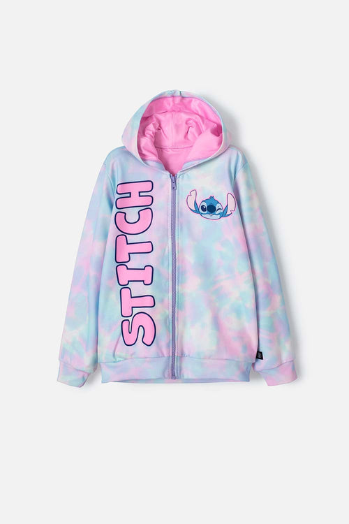 GIRL'S MULTICOLOR OPEN STITCH HOODIE