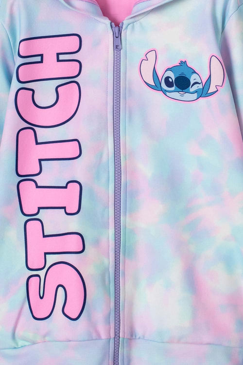 GIRL'S MULTICOLOR OPEN STITCH HOODIE