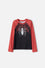 CAMISETA DE BAÑO DE SPIDER-MAN MANGA LARGA NEGRO Y ROJO PARA NIÑO