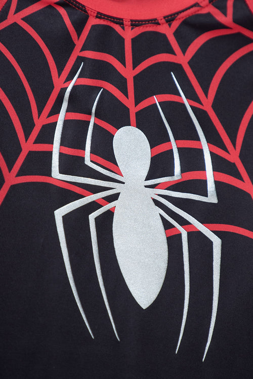 SPIDER-MAN LONG-SLEEVED SWIM SHIRT BLACK AND RED FOR BOYS