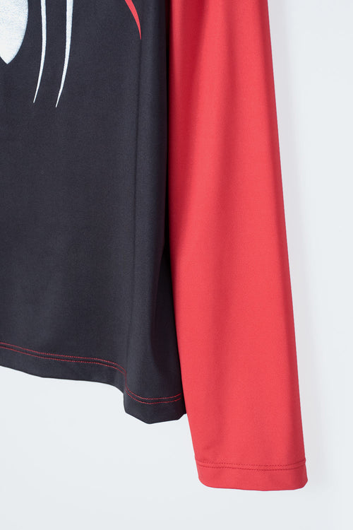 SPIDER-MAN LONG-SLEEVED SWIM SHIRT BLACK AND RED FOR BOYS