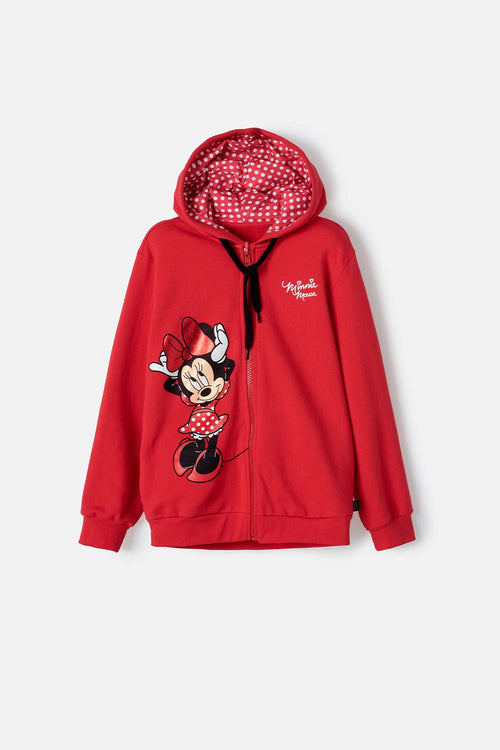 GIRL'S RED MINNIE MOUSE HOODIE