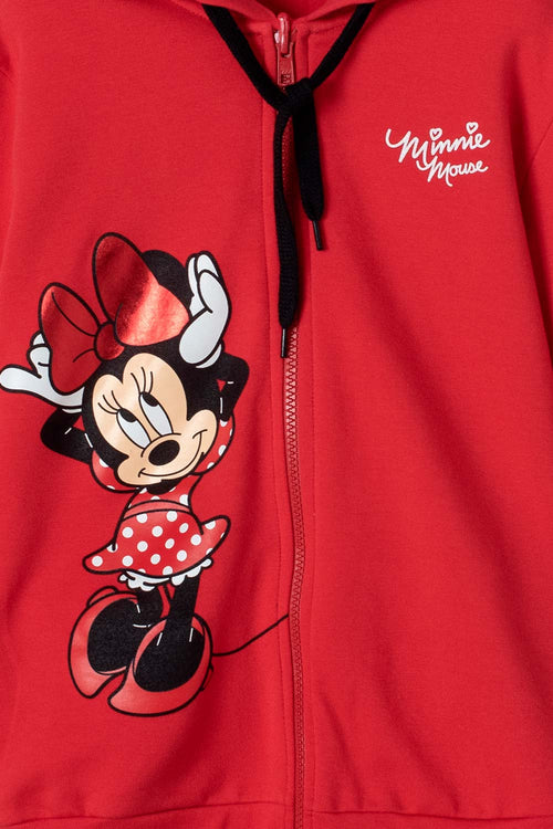 GIRL'S RED MINNIE MOUSE HOODIE