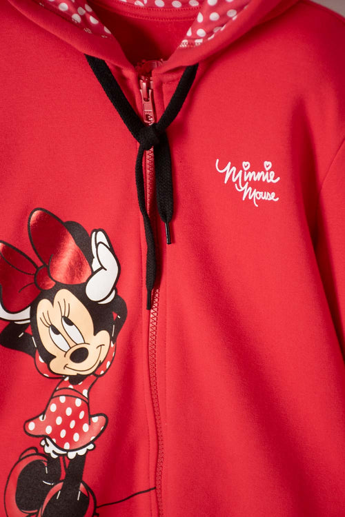 GIRL'S RED MINNIE MOUSE HOODIE