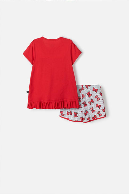 PIJAMA DE MINNIE MOUSE MANGA CORTA MULTICOLOR PARA NIÑA
