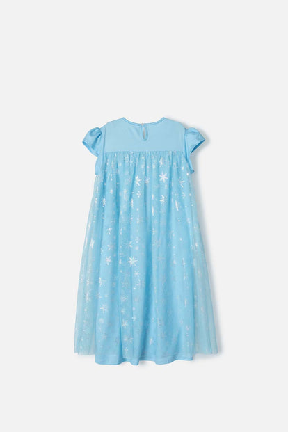 PIJAMA DE FROZEN AZUL MANGA SISA CON BOLERO PARA NIÑA