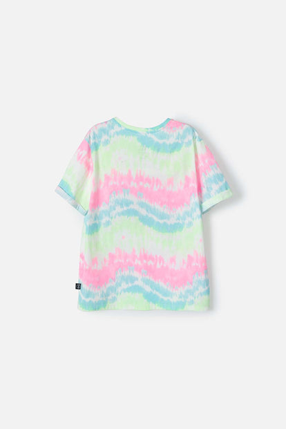 CAMISETA DE SMILEY WORLD MULTICOLOR ESTAMPADA PARA NIÑA