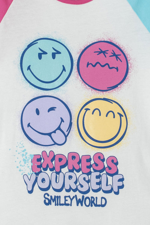 SMILEYWORLD MULTICOLOR LONG-PANTS PAJAMAS FOR GIRLS