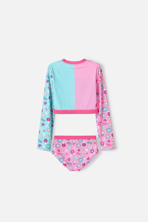 GIRLS' MULTICOLORED SMILEY BATH SET