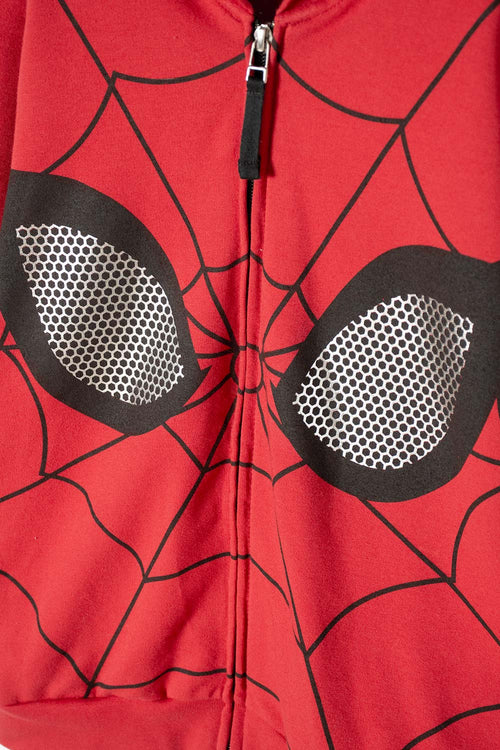 BUZO DE SPIDER-MAN CERRADO ROJO Y NEGRO PARA NIÑO