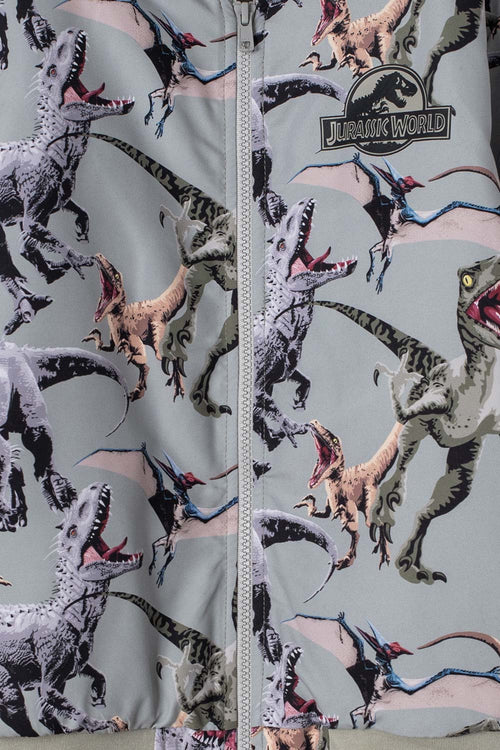 JURASSIC WORLD OLIVE GREEN ZIP-UP JACKET FOR BOYS