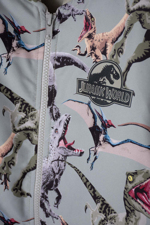 JURASSIC WORLD OLIVE GREEN ZIP-UP JACKET FOR BOYS