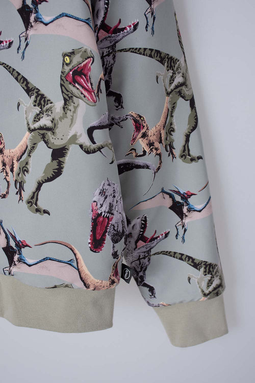 JURASSIC WORLD OLIVE GREEN ZIP-UP JACKET FOR BOYS