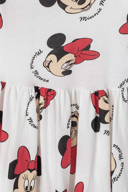 VESTIDO DE MINNIE MOUSE MANGA CORTA MULTICOLOR PARA NIÑA