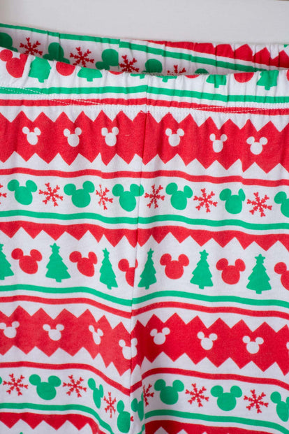 PIJAMA DE MICKEY MOUSE BLANCA, ROJA Y VERDE DE PANTALÓN LARGO PARA NIÑO UNISEX