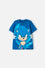 CAMISETA DE SONIC AZUL MANGA CORTA PARA NIÑO