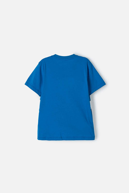 CAMISETA DE SONIC AZUL MANGA CORTA PARA NIÑO