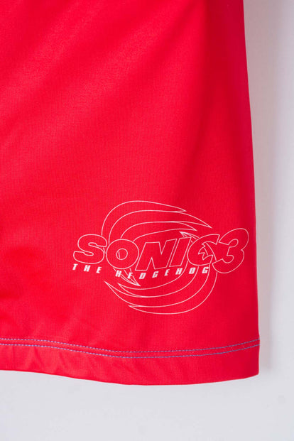 TRAJE DE BAÑO DE SONIC AZUL Y ROJO DE MANGA LARGA PARA NIÑO