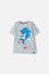 CAMISETA SONIC MANGA CORTA GRIS JASPE PARA NIÑO