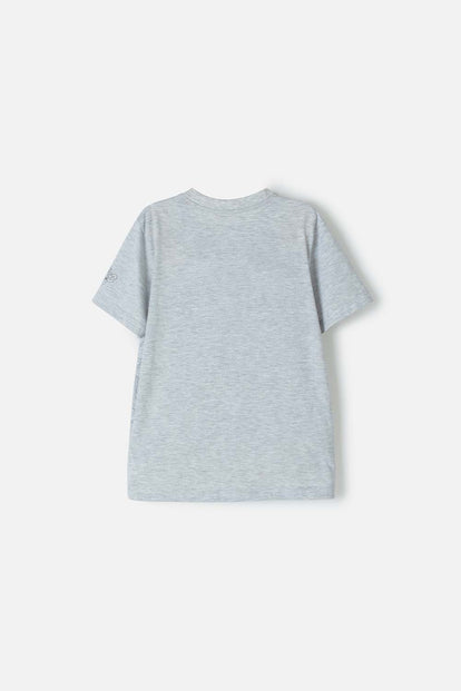 CAMISETA SONIC MANGA CORTA GRIS JASPE PARA NIÑO
