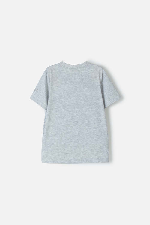 CAMISETA SONIC MANGA CORTA GRIS JASPE PARA NIÑO