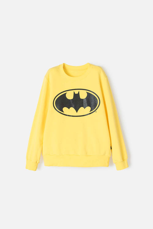BATMAN FULL-ZIP YELLOW HOODIE FOR KIDS