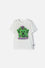 CAMISETA DE MINECRAFT MARFIL ESTAMPADA EN FRENTE PARA NIÑO