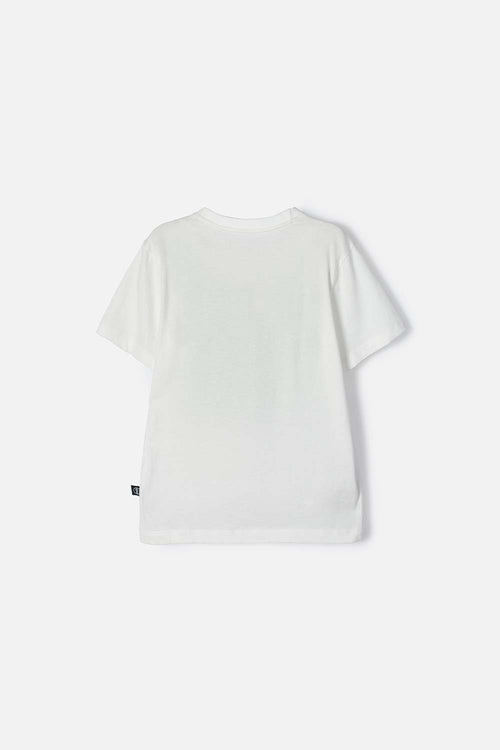 BOYS' PRINTED IVORY MINECRAFT T-SHIRT