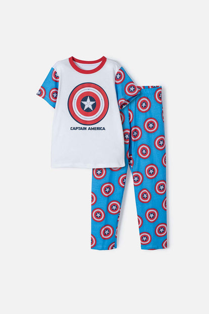 PIJAMA DEL CAPITÁN AMÉRICA DE PANTALÓN LARGO PARA NIÑO