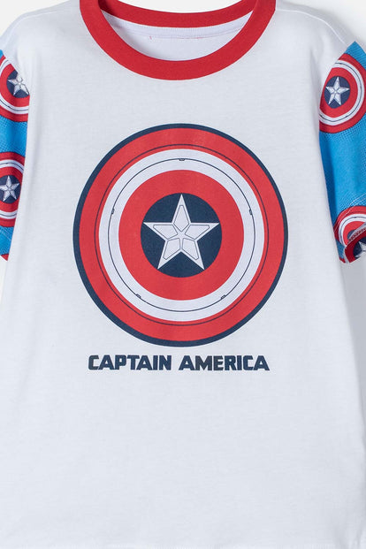PIJAMA DEL CAPITÁN AMÉRICA DE PANTALÓN LARGO PARA NIÑO