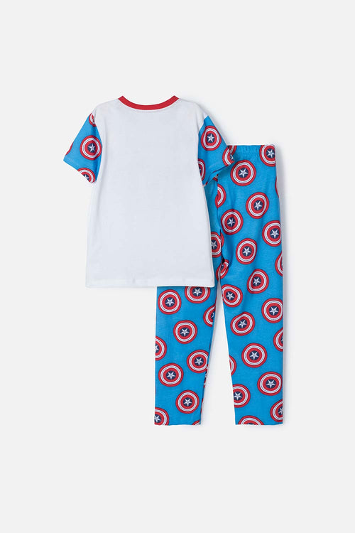 PIJAMA DEL CAPITÁN AMÉRICA DE PANTALÓN LARGO PARA NIÑO